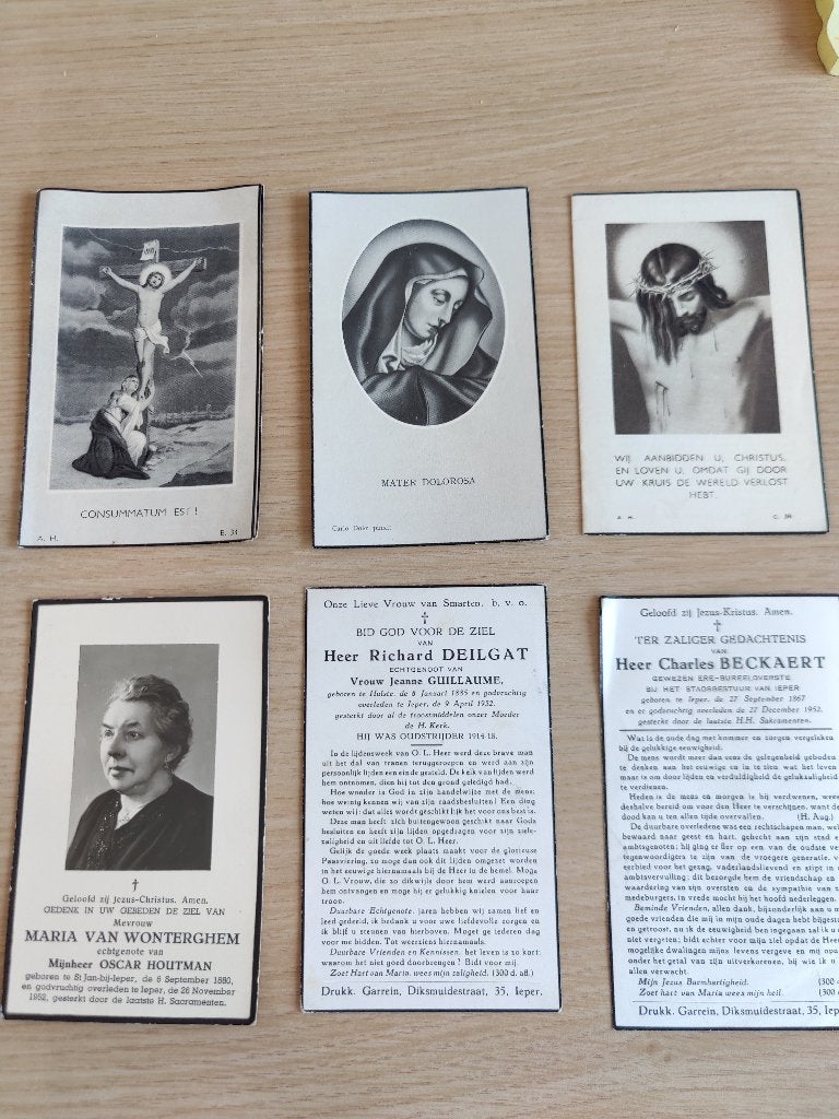 doodsprentjes uit de jaren 50, Ophalen of Verzenden, Bidprentje