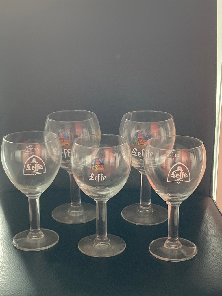 Leffe glazen, 20 cl en 25 cl. Perfecte staat, Verzamelen, Ophalen of Verzenden, Nieuw, Bierglas