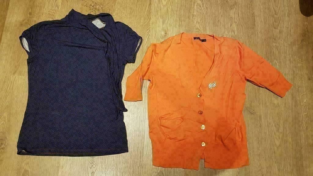 blauw en oranje t-shirt / trui JBC en River woods maat S - M, Blauw, River Woods, Ophalen of Verzenden, Korte mouw
