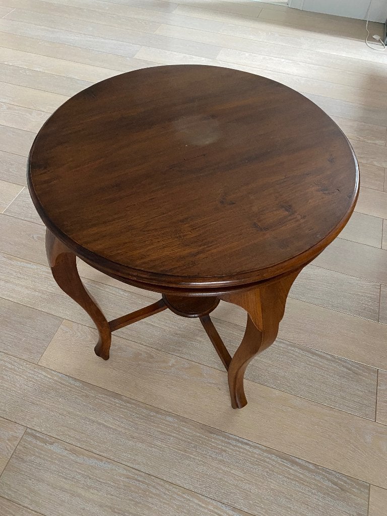 Teak tafel vintage, Huis en Inrichting, Tafels | Salontafels, Ophalen, 50 – 75, Gebruikt, Rond
