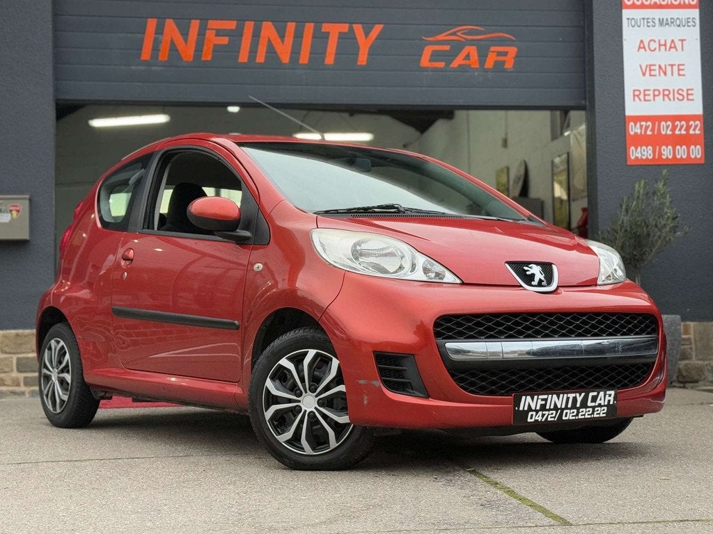 Peugeot 107 107 1.0i Trendy (bj 2009), Auto's, Voorwielaandrijving, Stof, Zwart, Overige kleuren