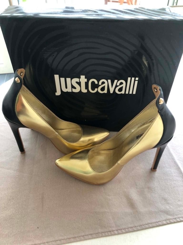 Just Cavalli, Ophalen, Pumps, Zwart, Zo goed als nieuw