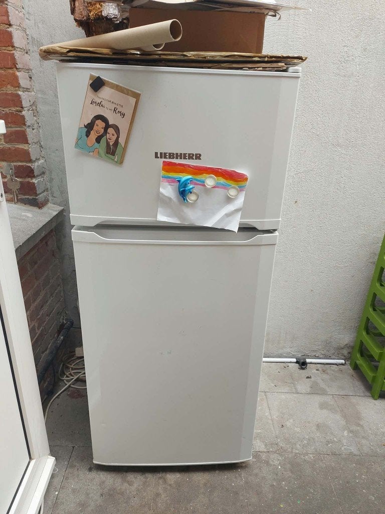 Werkende ijskast met vriesvak, Elektronische apparatuur, Ophalen, Met vriesvak