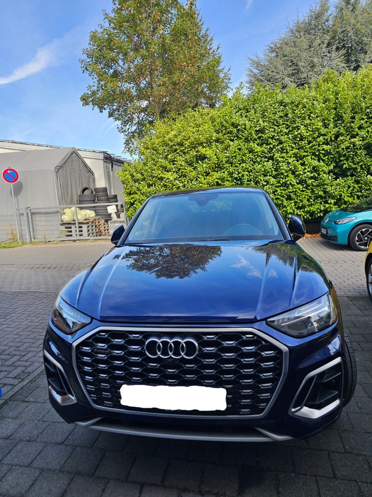 Audi Q5 Sportback S line 50 TFSI en quattro, Matrix, 360Cam, Auto's, Automaat, Euro 6, Q5, Blauw