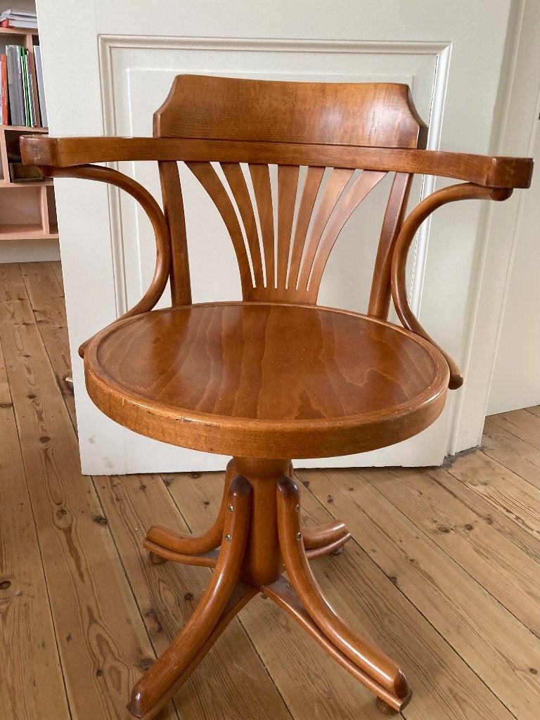Chaise de bureau en bois style Thonet, Comme neuf, Brun, Enlèvement, Bois