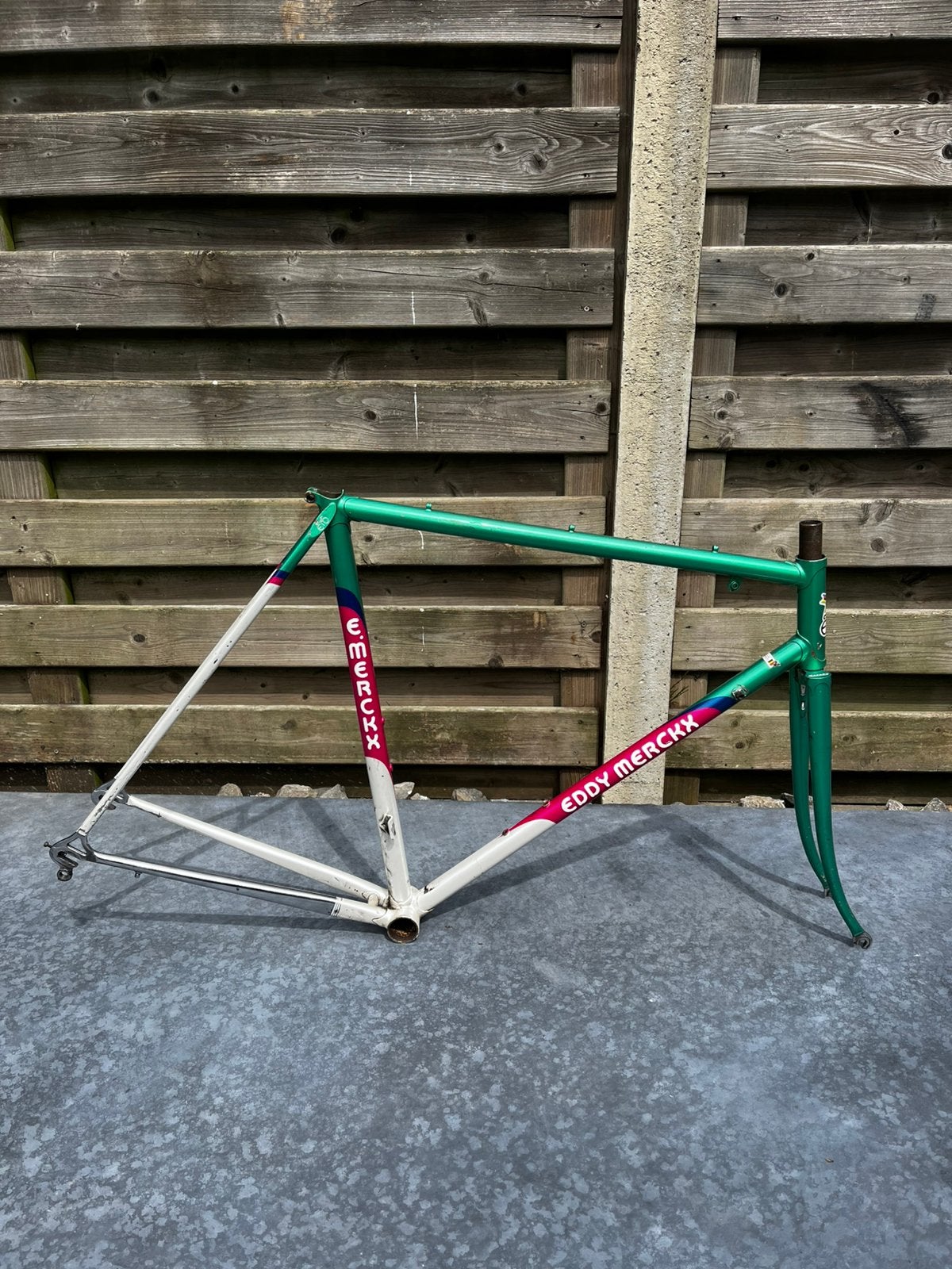Eddy Merckx team Europ-Decor professional frameset, Fietsen en Brommers, Fietsonderdelen, Gebruikt, Frame, Staal, Oldtimerfiets