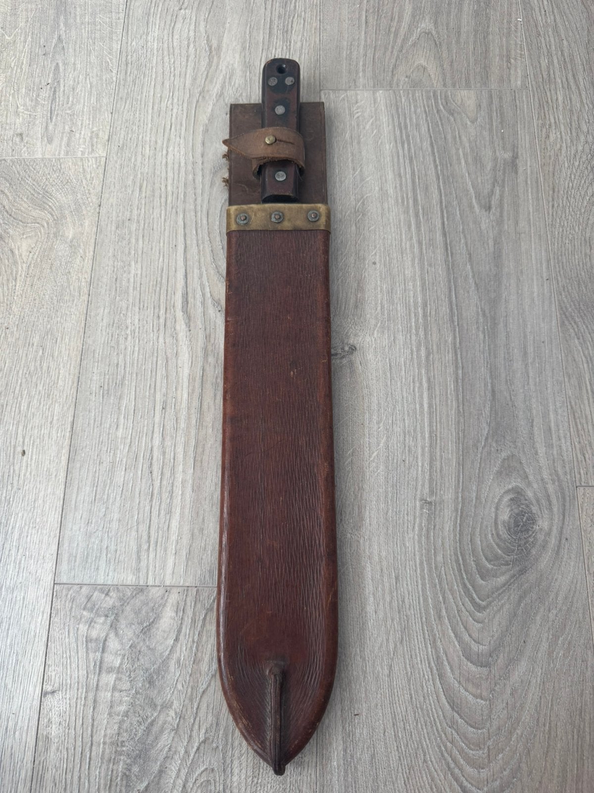 WO2 Britse Machete MK2 met lederen schede - S&J Kitchin, Enlèvement ou Envoi