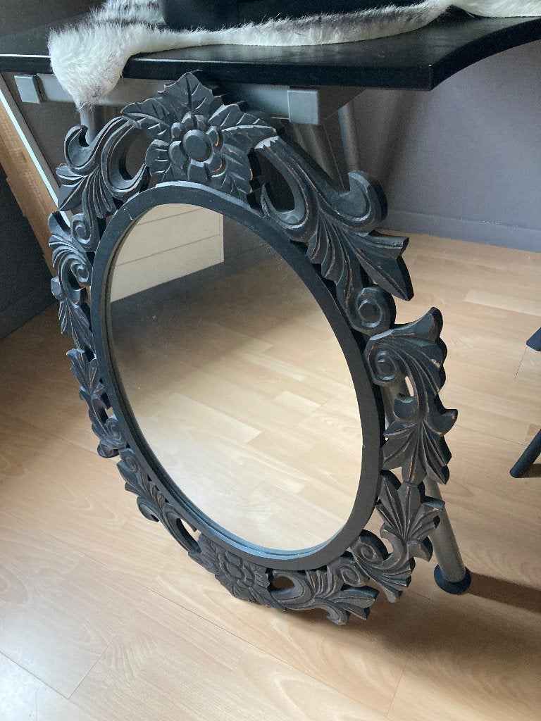 Spiegel met barok kader, Ophalen, Ovaal, 50 tot 100 cm, Minder dan 100 cm