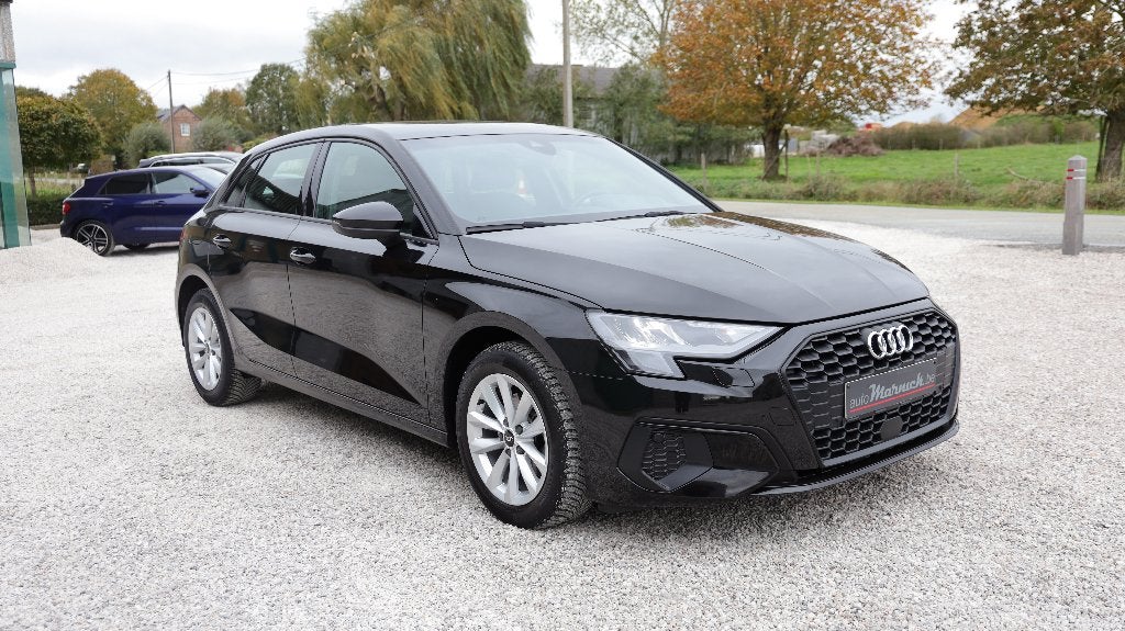 Audi A3 1,0TFSi 2022 GPS-Cruise-Apple-Android-PDC-Carplay, Verwarmde buitenspiegels, 109 g/km, Zwart, Bedrijf