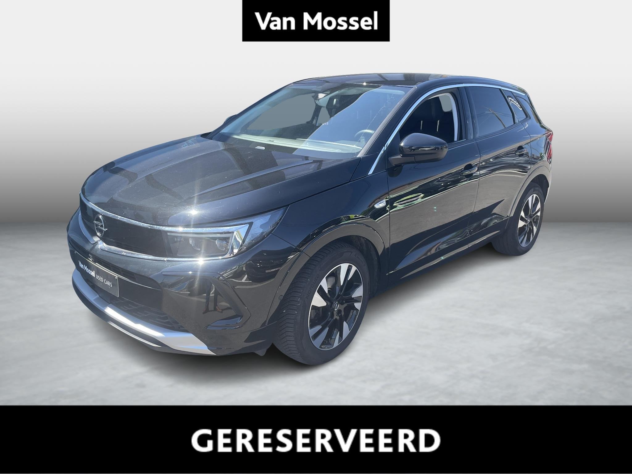Opel Grandland 1.2 Turbo S/S MT6 Ultimate, Auto's, https://public.car-pass.be/vhr/0a588a9a-0007-4d4c-aa33-c84f6ca4fcc2, Stof, Zwart