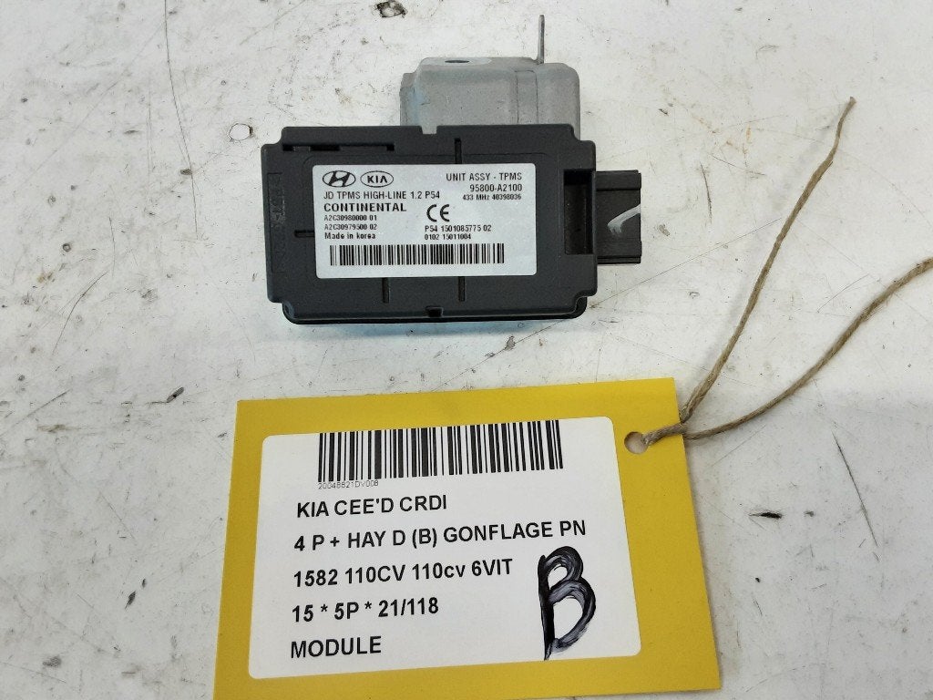 UNITE ELECTRONIQUE Kia Cee'd (JDB5) (95800A2100), Kia, Info@kia.de, Utilisé, Theodor-Heuss-Allee 11
60486  Frankfurt am Main, DE