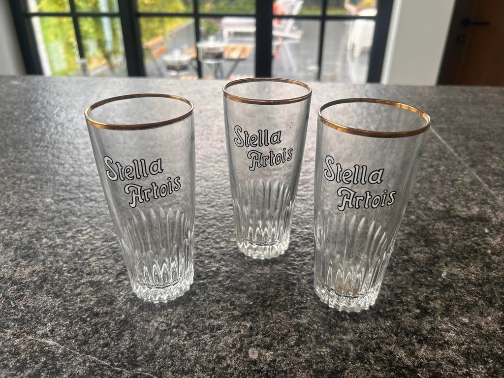 3 stella artois glazen, Verzamelen, Ophalen, Zo goed als nieuw