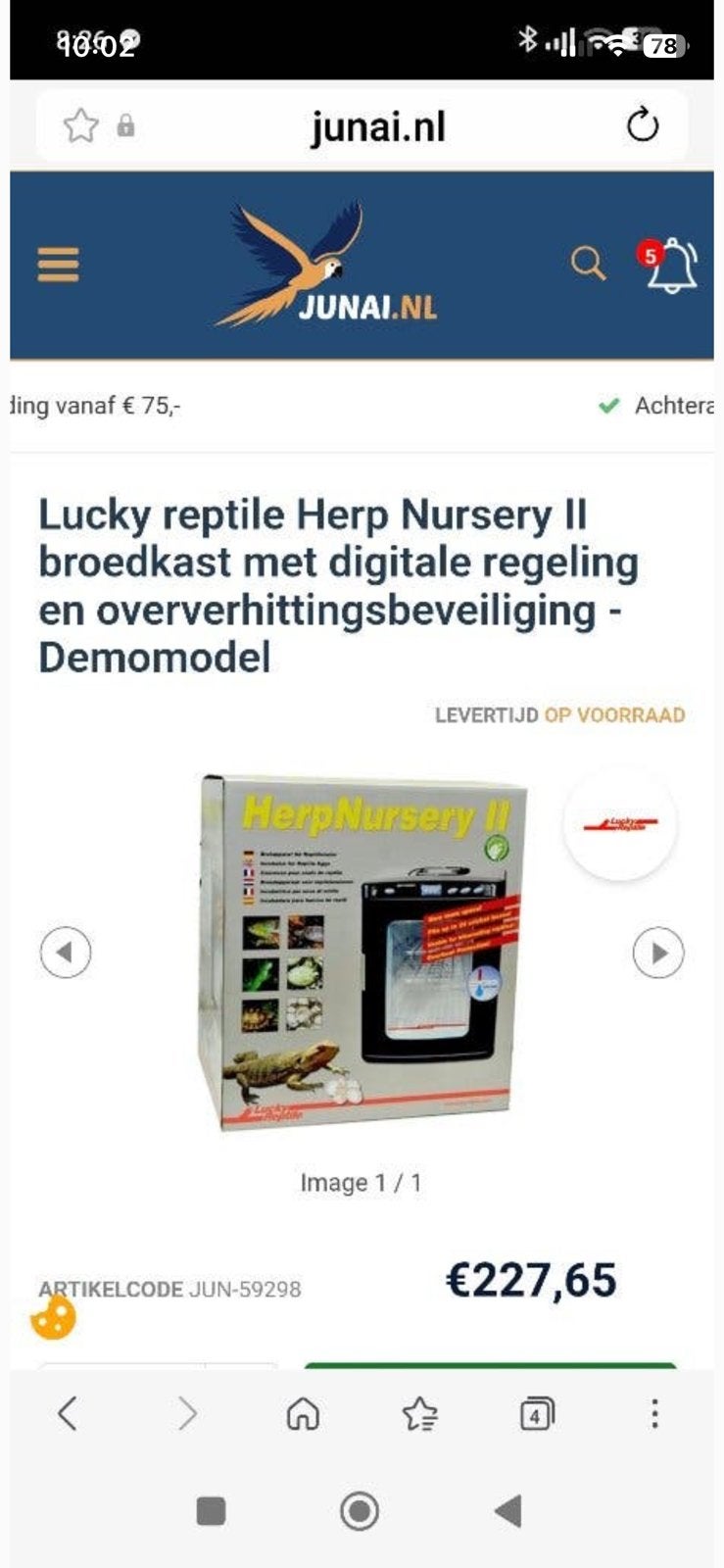 Lucky reptile broedstoof, Animaux & Accessoires, Reptiles & Amphibiens | Accessoires, Enlèvement, Comme neuf