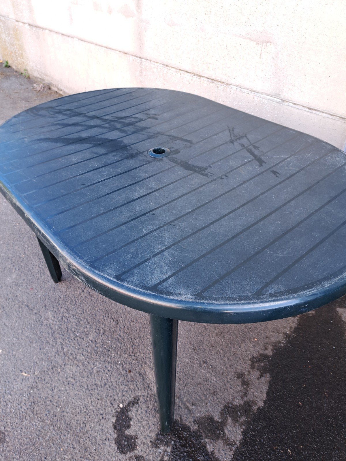 2 tables de jardin Le Jardin, Enlèvement, Utilisé, Ovale, Plastique
