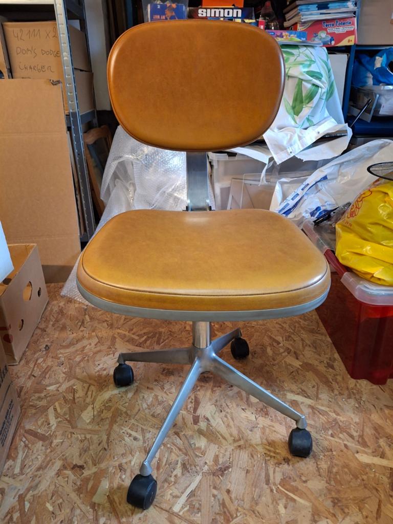 Vintage bureaustoel 50/60/70, Huis en Inrichting, Bureaustoelen, Zo goed als nieuw, Bureaustoel, Bruin, Ophalen