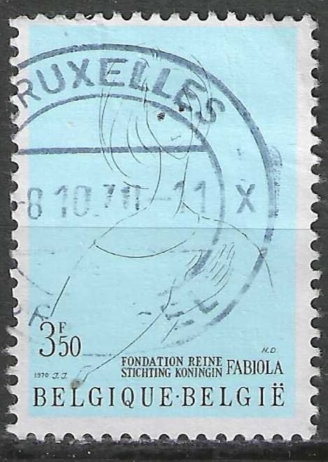 Belgique 1970 - Yvert/OBP 1546 - Kon. Fabiola (ST), Envoi, Affranchi, Oblitéré, Maison royale