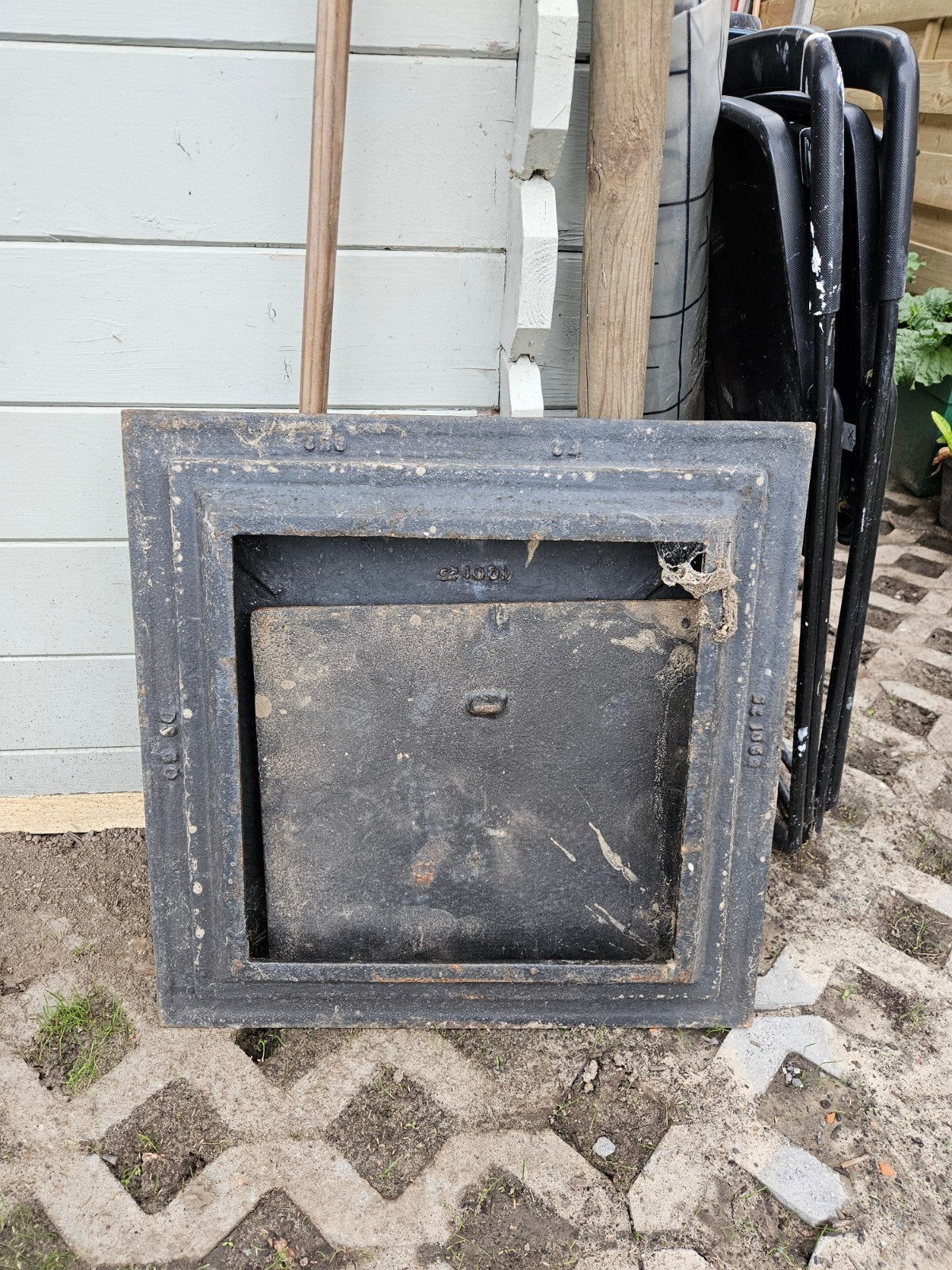Dubbele waterput deksel gietijzer (60 op 60), Ophalen