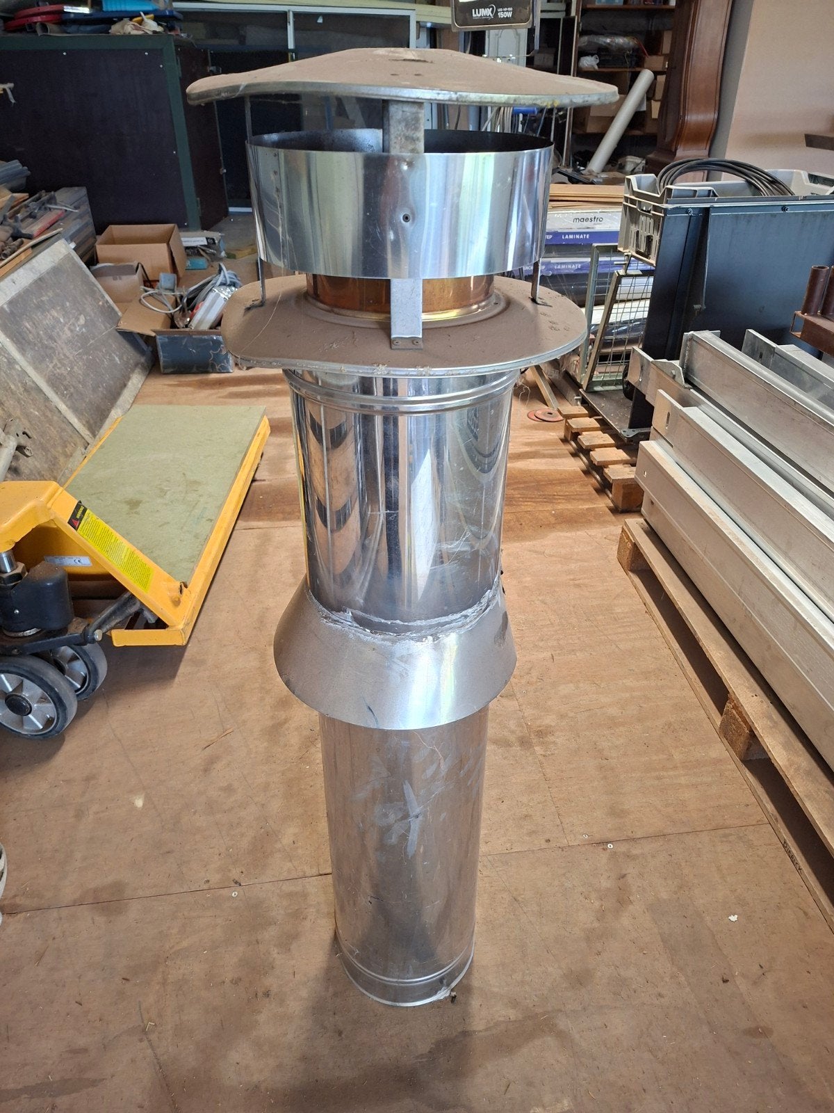 Dubbelwandige inoxbuizen, Doe-het-zelf en Bouw, Ophalen, Inox, Gebruikt, 2 tot 4 meter