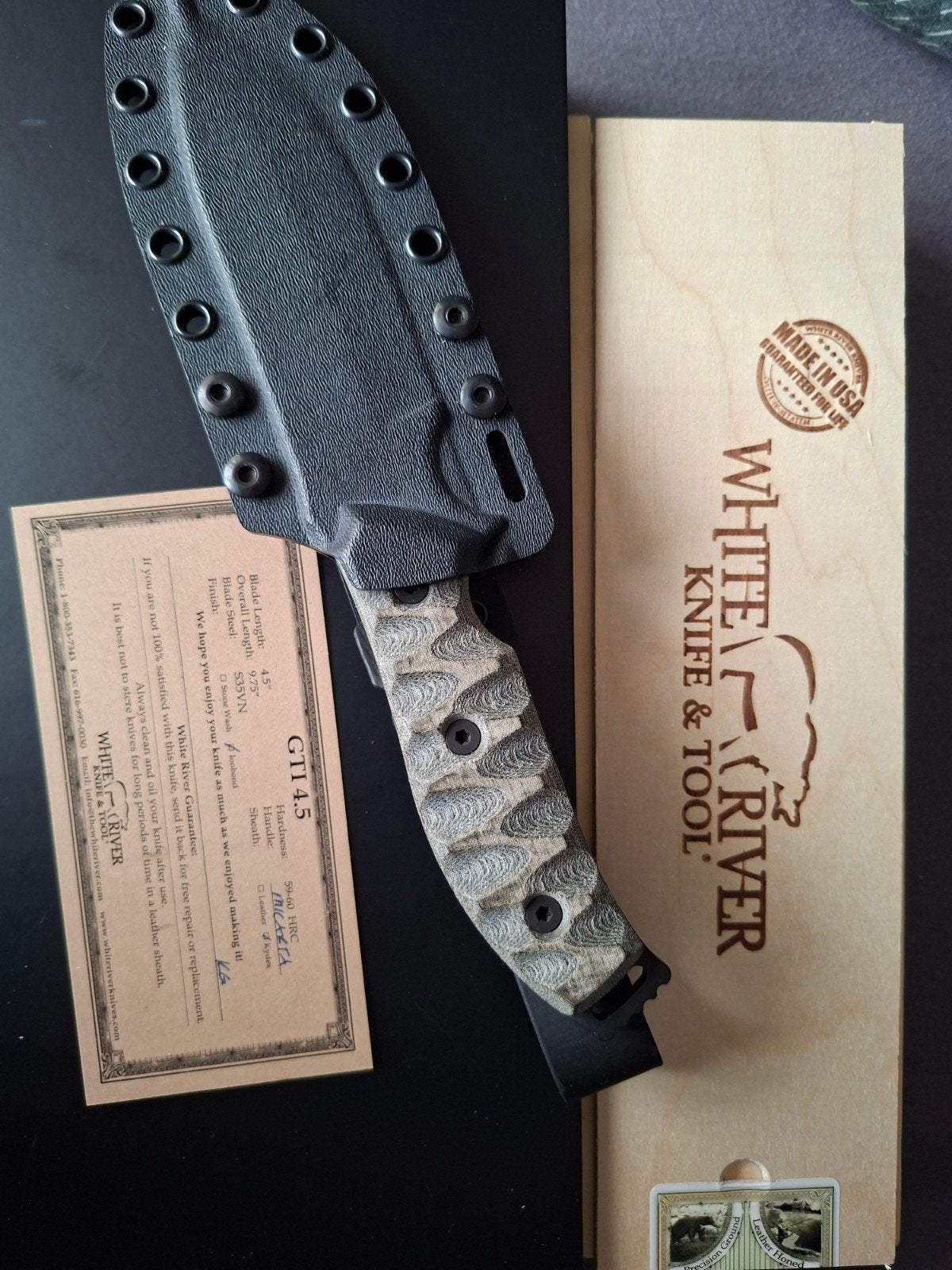 White River Knife GTI zwaar mes met Certificaat, Ophalen of Verzenden