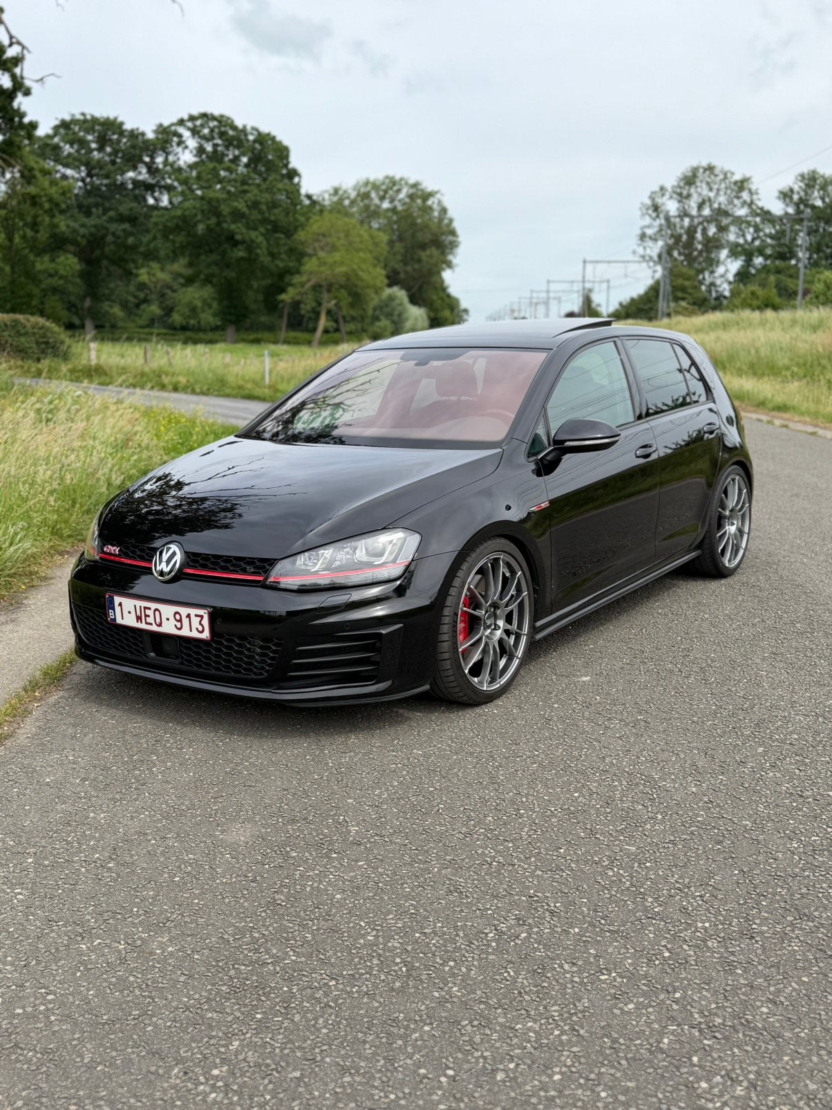 Vw golf 7 gti performance, 4 cilinders, 169 kW, Alcantara, Zwart