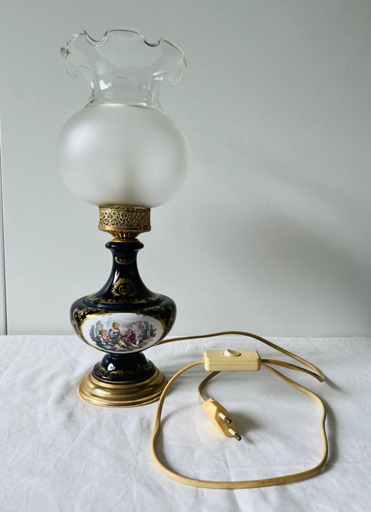 Lampe Ceramiche Alfa fabriquée en Italie., Enlèvement, Comme neuf, Verre, Napoleon III- stijl.