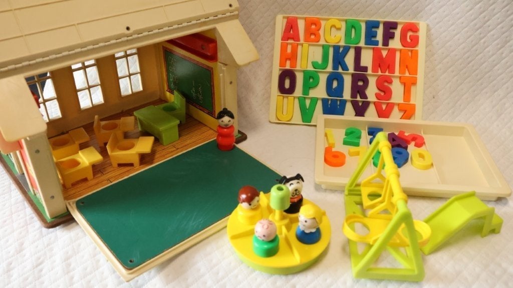 Fisher price original little people - vintage - School, Ophalen of Verzenden, Gebruikt