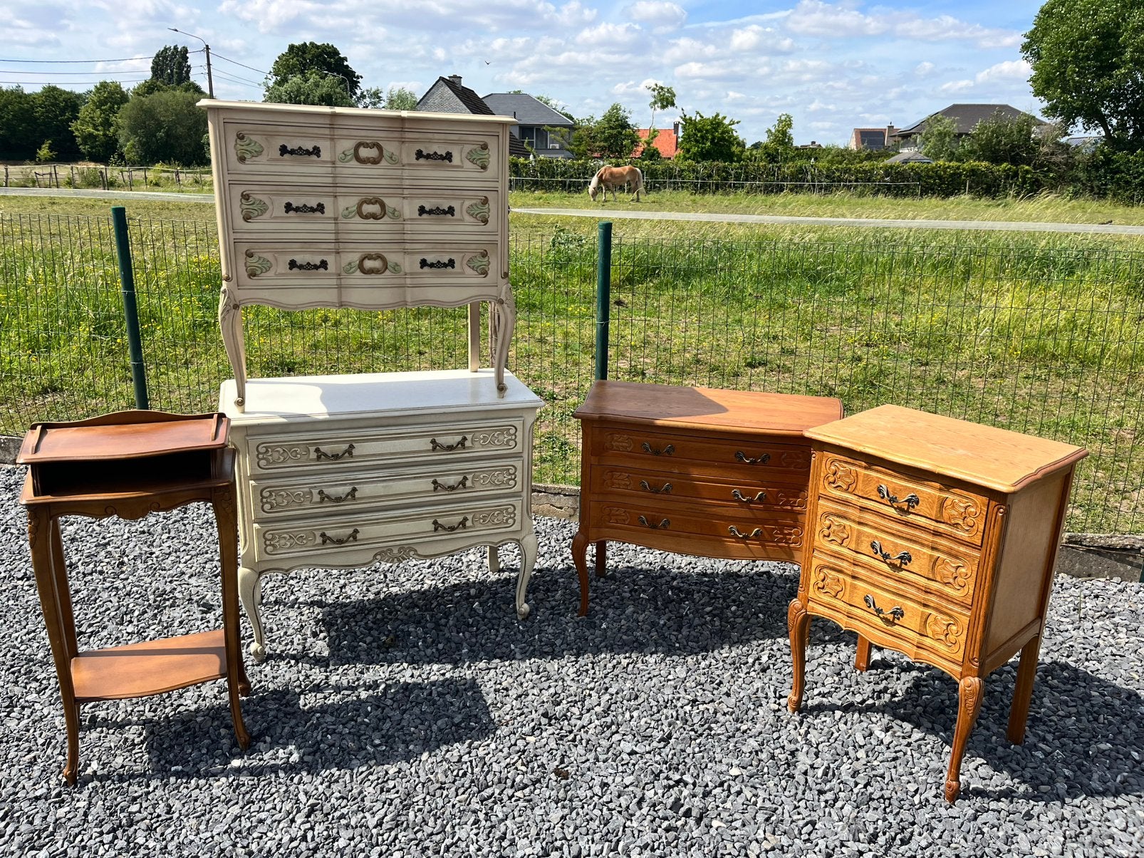 Lot Antieke klein meubel, Antiek en Kunst, Antiek | Meubels | Kasten, Ophalen