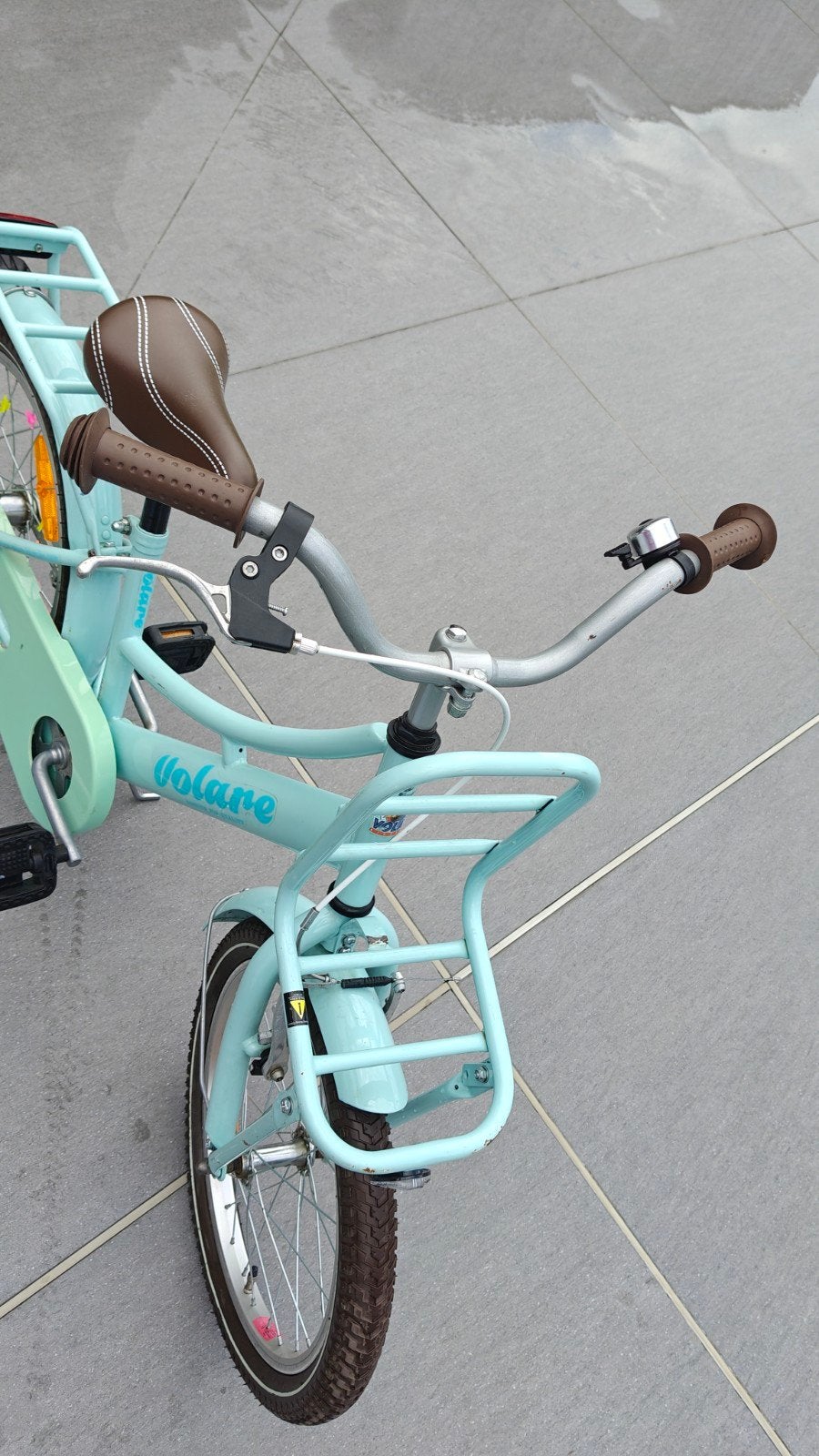 Volare kinderfiets mintgroen 18 inch + bijpassende fietshelm, Ophalen, Gebruikt, 16 tot 20 inch, Vol