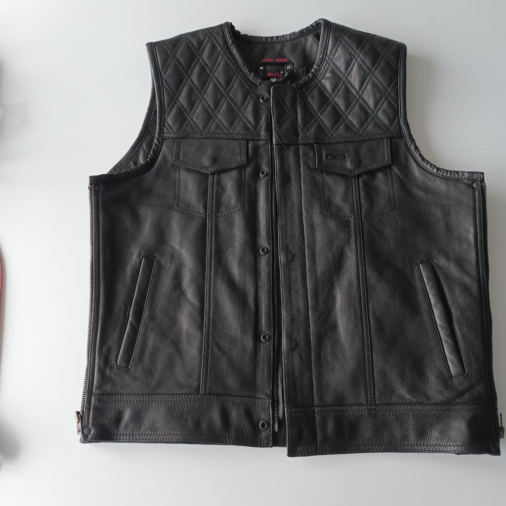 Biker lederen mouwloos vest - Medium, Motoren, Ophalen, Heren, Jas | leer, Nieuw zonder kaartje