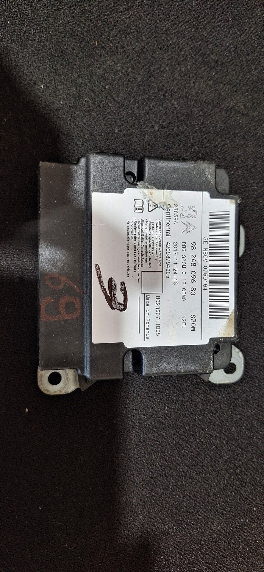 Originele Airbag Stuurmodule Computer Peugeot Citroen Contin, Gebruikt, -, Ophalen of Verzenden, -