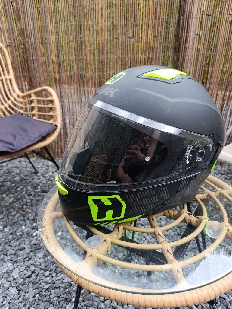 Hevik zwarte XL-helm, Motoren, Kleding | Motorhelmen, Dames, XL, Integraalhelm, Tweedehands