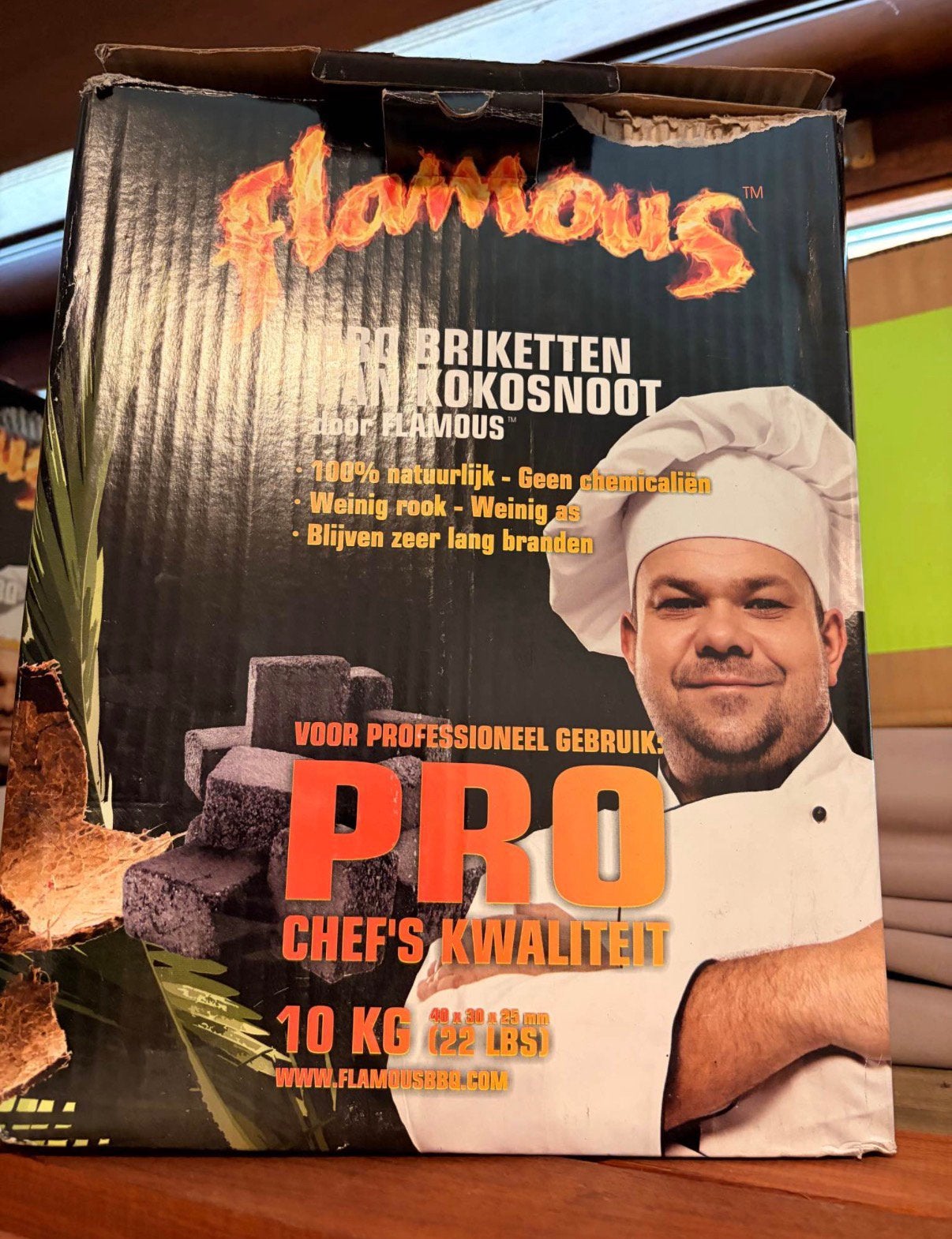 Flamous Briketten - Briquettes 12,5 kg! BBQ, Enlèvement, Neuf