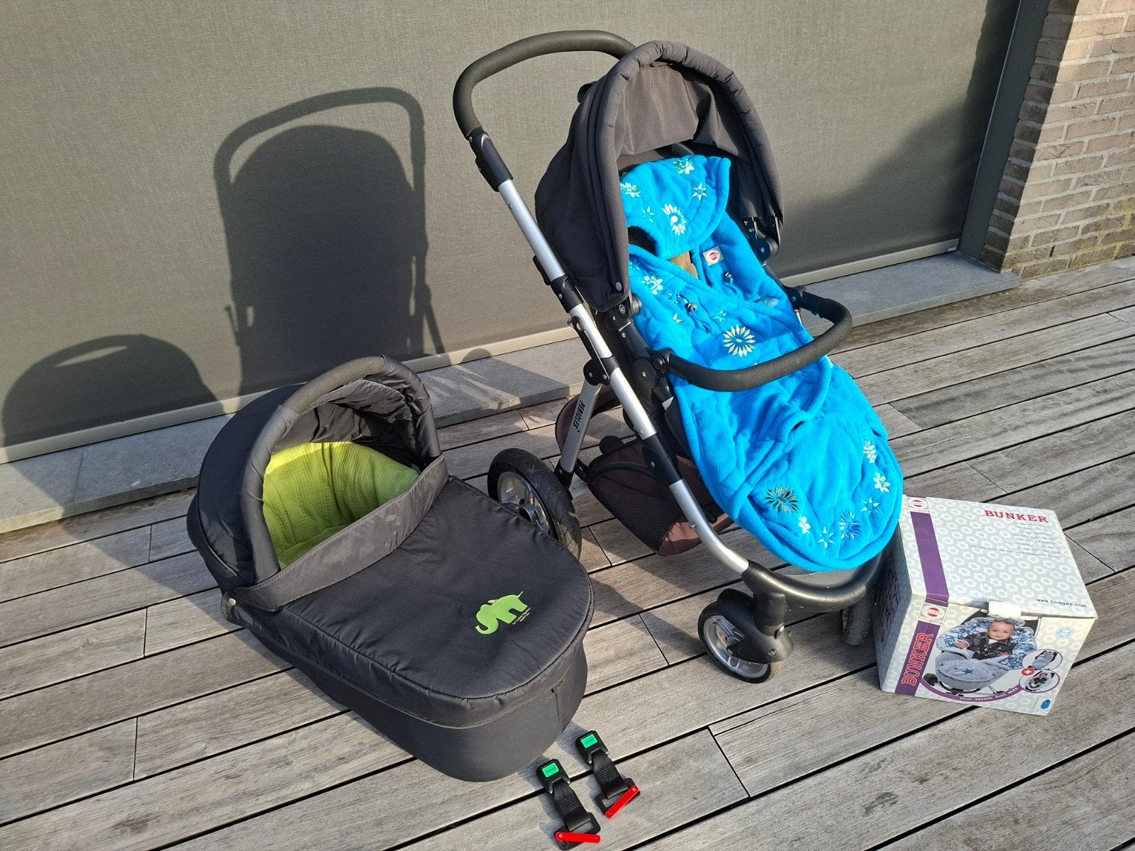Pericles 3in1 buggy met draagmand en Maxi Cosi, Kinderen en Baby's, Kinderwagens en Combinaties, Kinderwagen, Duowagen, Luchtbanden