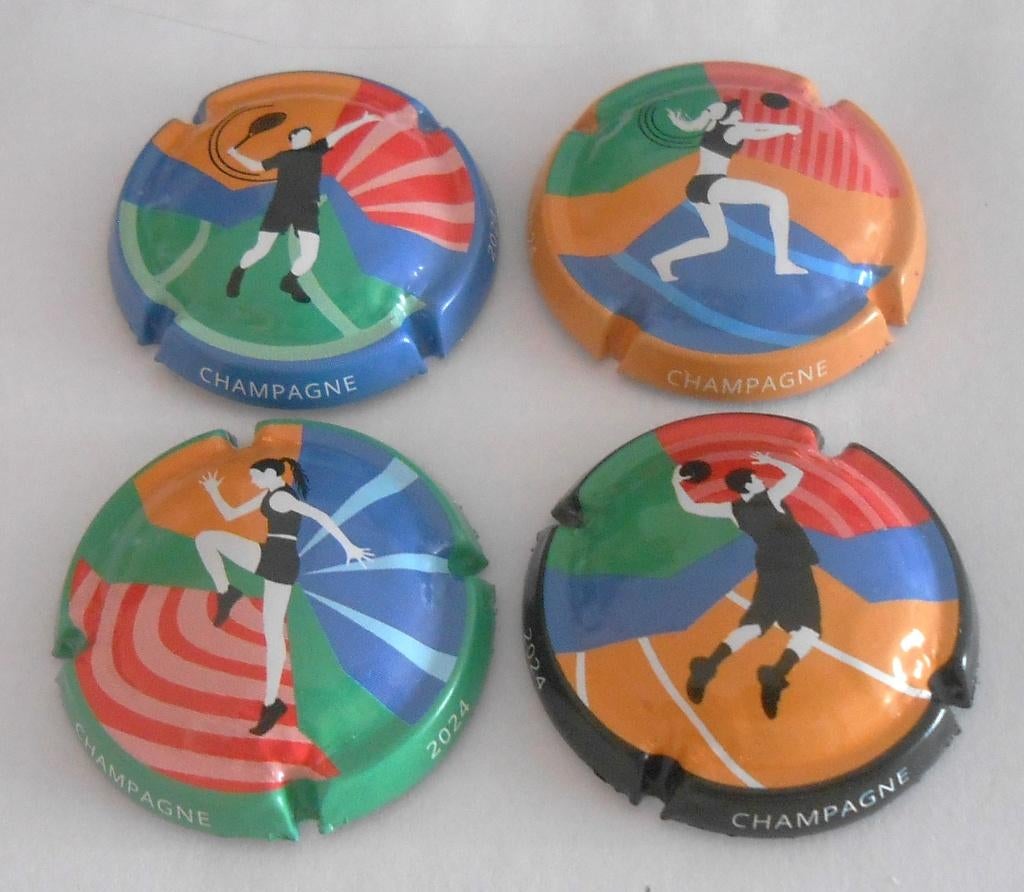 4 champagne capsules - Olympische Spelen 2024, Verzamelen, Ophalen of Verzenden