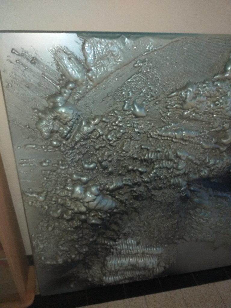 Kunstenaar A.Vigneron met luchtpenseel, Antiek en Kunst, Ophalen, Abstract, Overige ondergronden, Overige onderwerpen