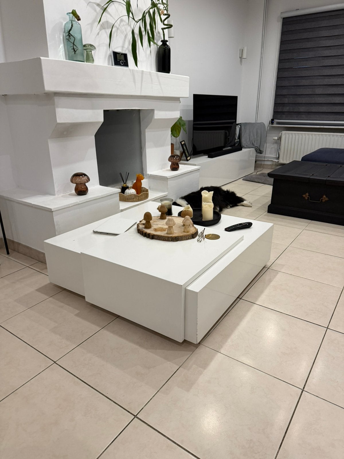 Witte salontafel, Ophalen, Gebruikt