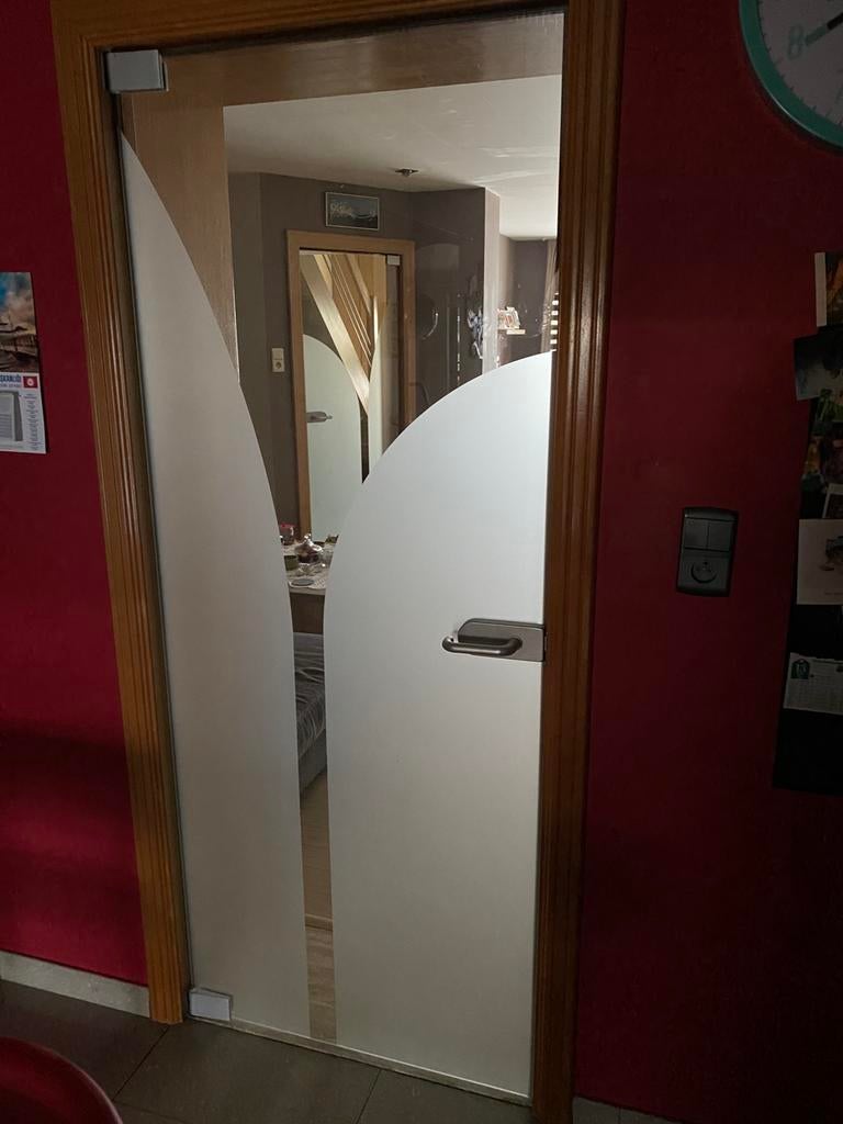 Glazen deur, Doe-het-zelf en Bouw, Ophalen, Gebruikt, 80 tot 100 cm, Binnendeur