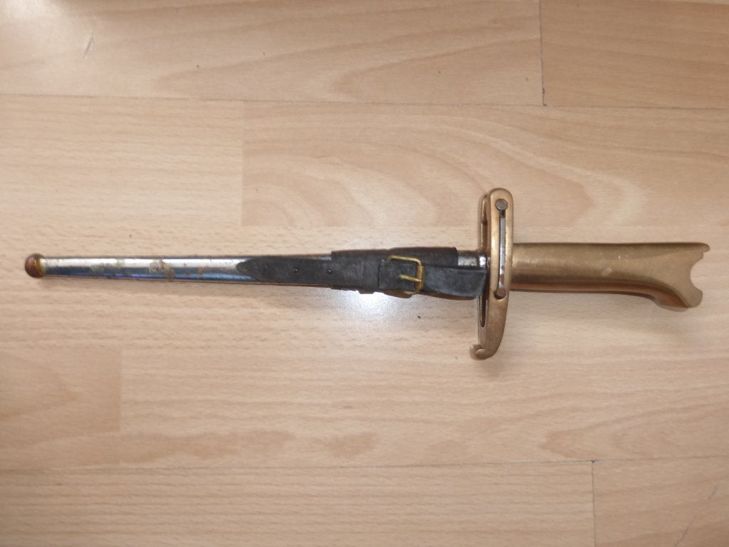 Baionnette anglaise Pritchard pour revolver Webley  COPIE, Envoi, Armée de terre, Couteau ou Poignard