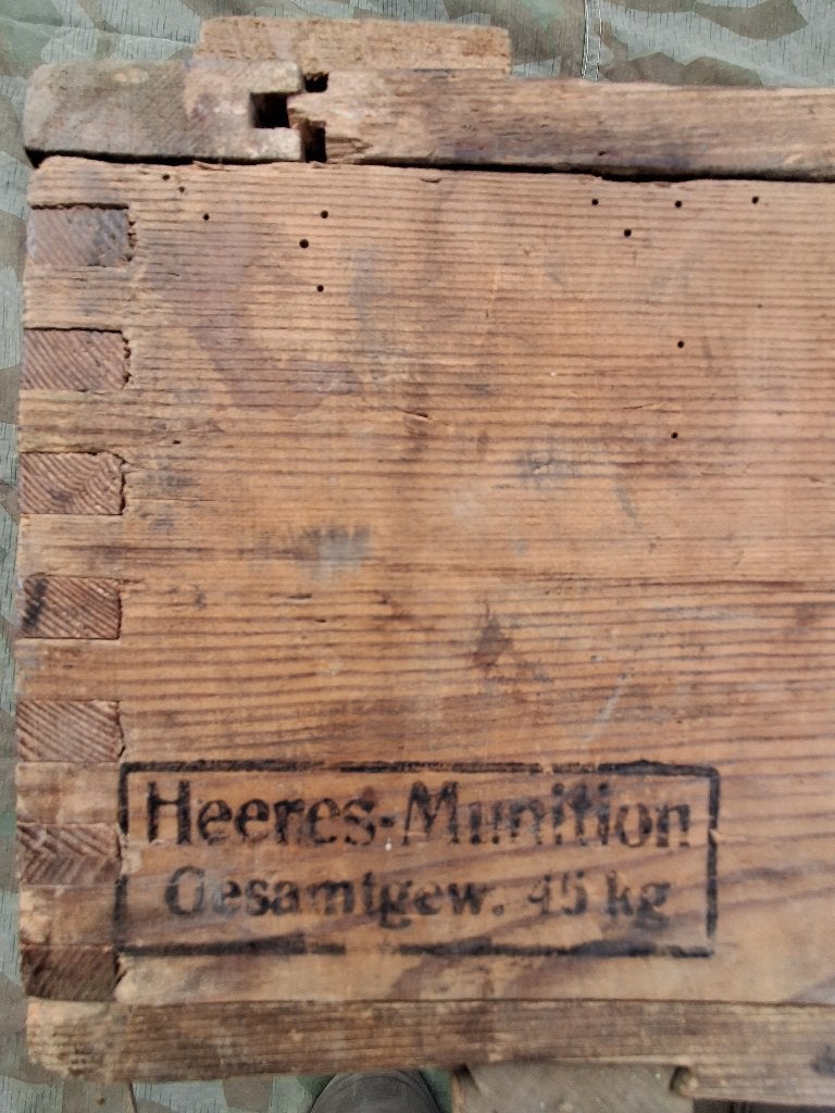 Prachtige ww2 Duitse kist voor MG 1943, Ophalen of Verzenden, Landmacht, Kist of Geocache