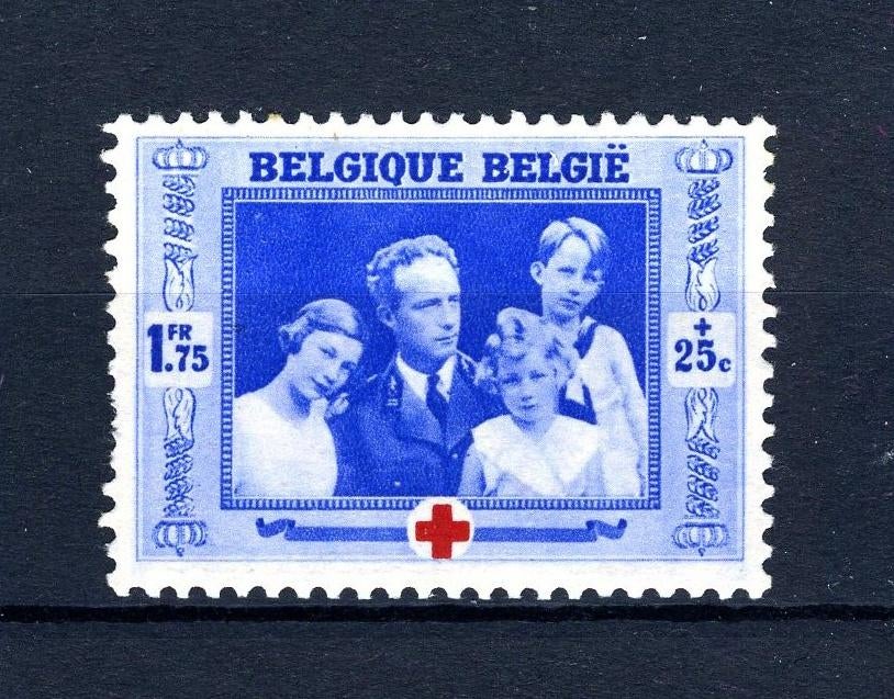 501 MH 1939 - 75e anniversaire de la Croix-Rouge., Trace d'autocollant, Enlèvement ou Envoi, Non oblitéré, Croix-Rouge