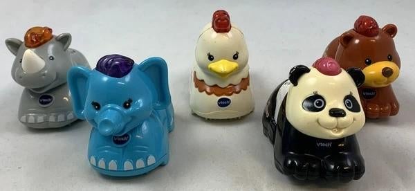 VTech Toet Toet Animals, 5 pièces, éléphant, ours hollandais, Envoi, Comme neuf, 2 à 4 ans