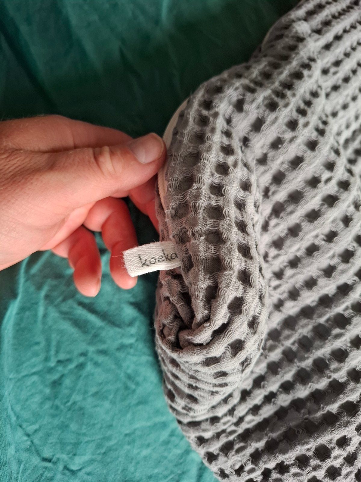 koeka oslo voetenzak wafel/teddy-grijs voor autostoel/maxi c, Ophalen, Grijs, Voetenzak, Koeka