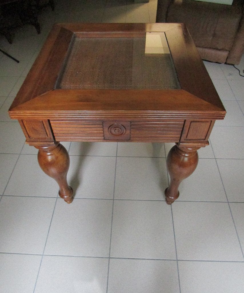 salontafeltje, Maison & Meubles, Tables | Tables de salon, Comme neuf, 50 à 75 cm, 50 à 100 cm, 50 à 100 cm, Carré, Autres essences de bois