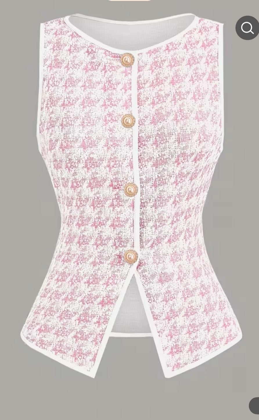 Roze-witte dames top met gouden knopen, Vêtements | Femmes, Tops, Rose, Comme neuf, Enlèvement, Taille 42/44 (L)