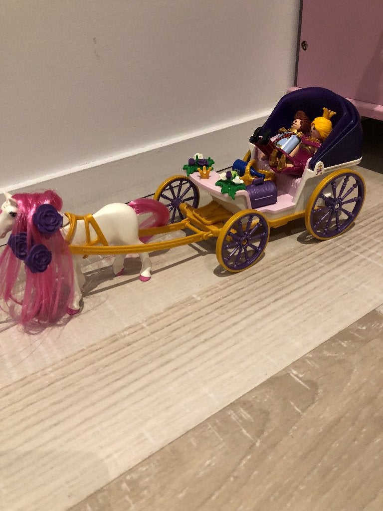 Playmobil koets met paard, Ophalen, Zo goed als nieuw