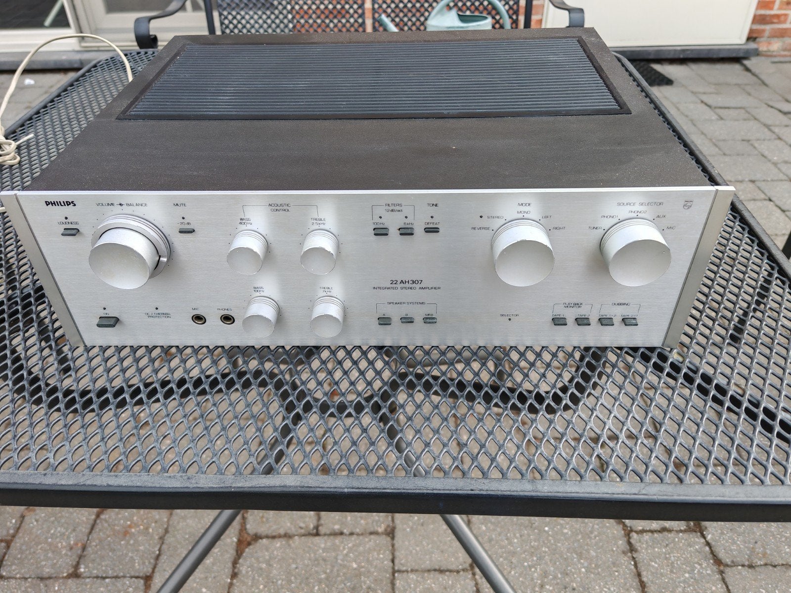 Zeldzame Philips 22AH307 Stereo Versterker – Made in Belgium, Ophalen