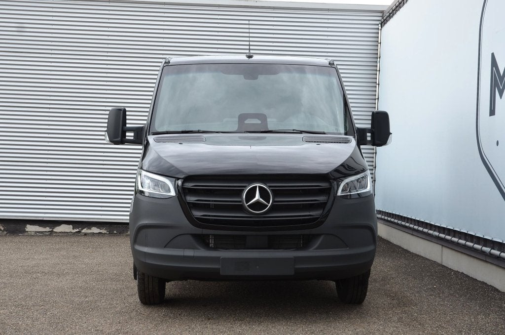 Mercedes Sprinter 519- Dubbelcab-Openlaadbak-Nieuw-49500+BTW, 4 deurs, Stof, Euro 6, Zwart