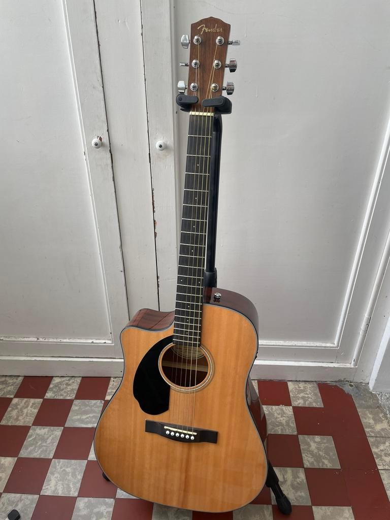 Fender cd60sce linkshandige gitaar lefty akoestische gitaar, Enlèvement, Utilisé, Guitare Western ou Guitare Folk