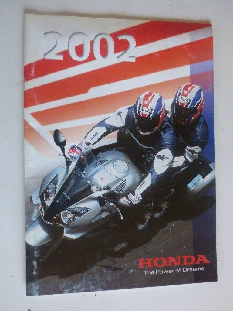 HONDA JAARFOLDER MODELLEN 2002, Motoren, Handleidingen en Instructieboekjes, Honda, Ophalen of Verzenden
