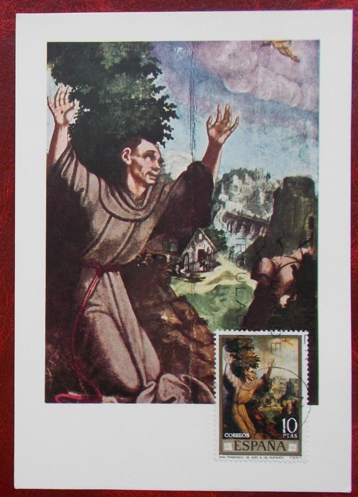 Spanje 1970 H. Franciscus van Assisi, Verzenden, Gestempeld